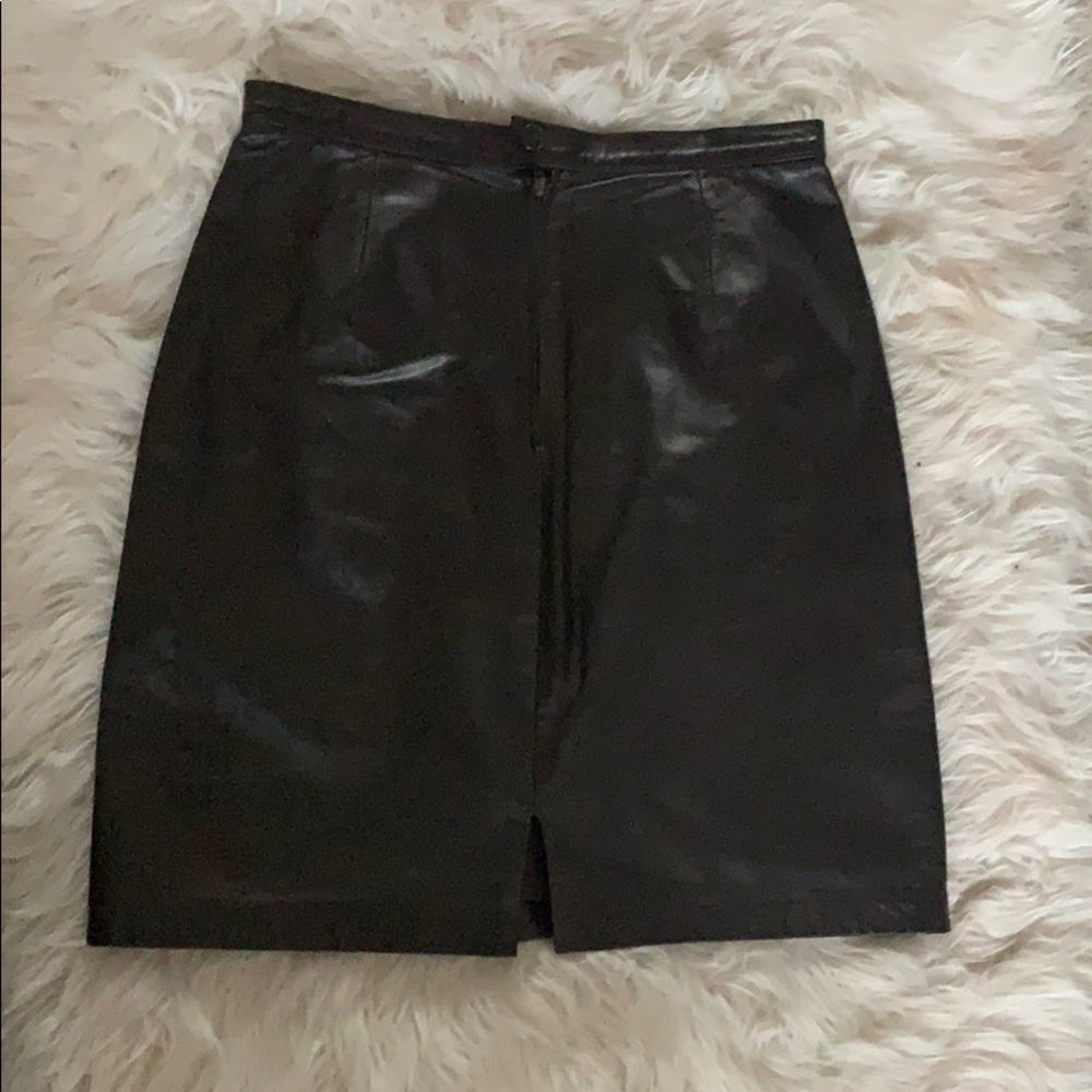 Genuine Leather Skirt